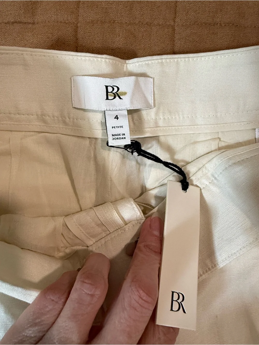 Banana Republic White Linen-Blend Chinos